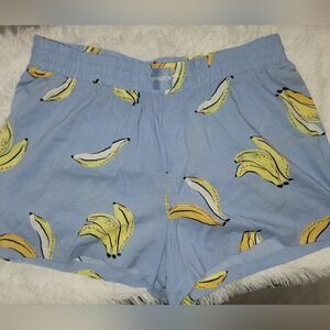 Joyspun Blue Banana Print Shorts Size #12-14